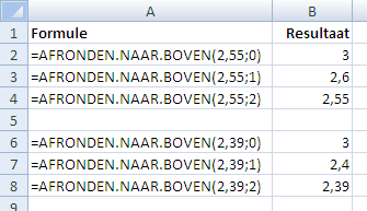 Afronden op 2 decimalen excel